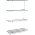 Nexel Stainless Steel, 5 Tier, Wire Shelving Add-On Unit, 24W x 14D x 74H A14247S5